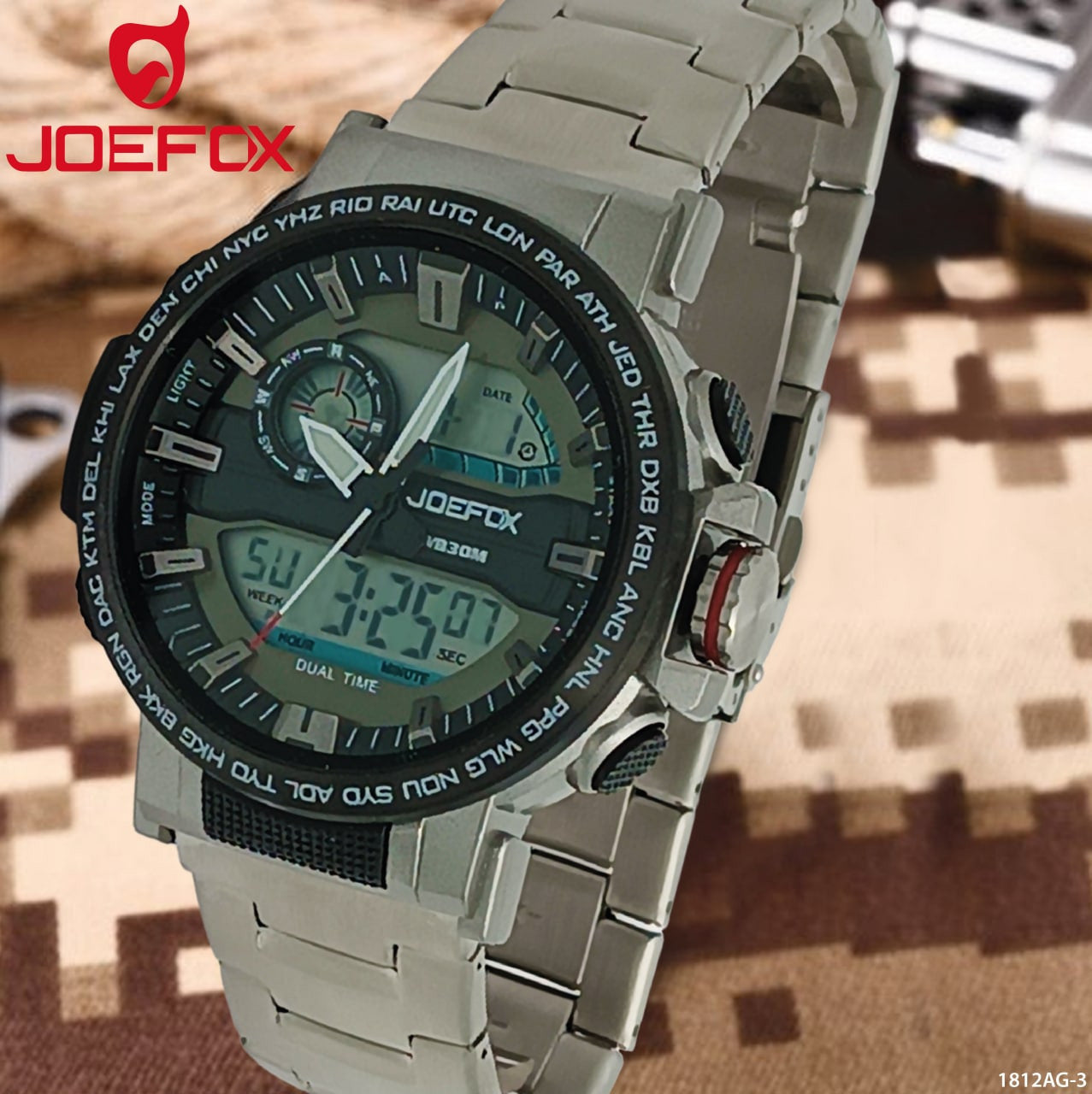 RELOJ JOEFOX DOBLE HORA